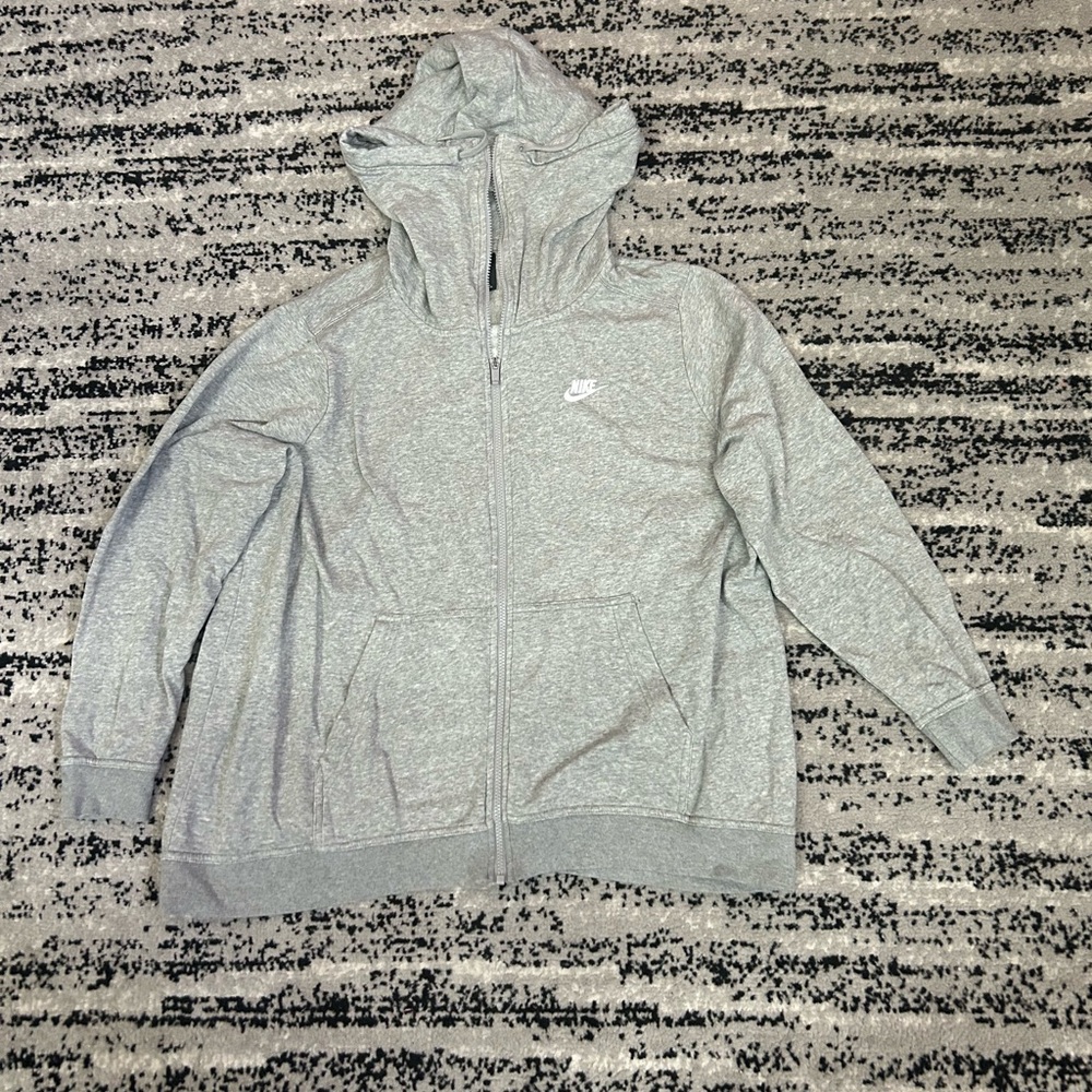 Nike Heather Gray Full-Zip Hoodie